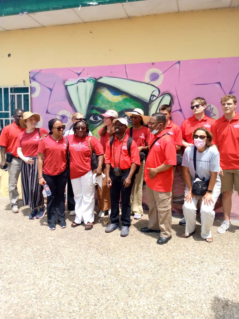 Faculty and students in Ghana.